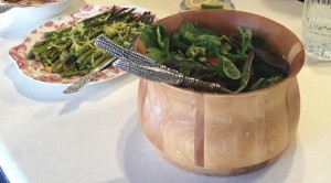 easter salad and asparagus